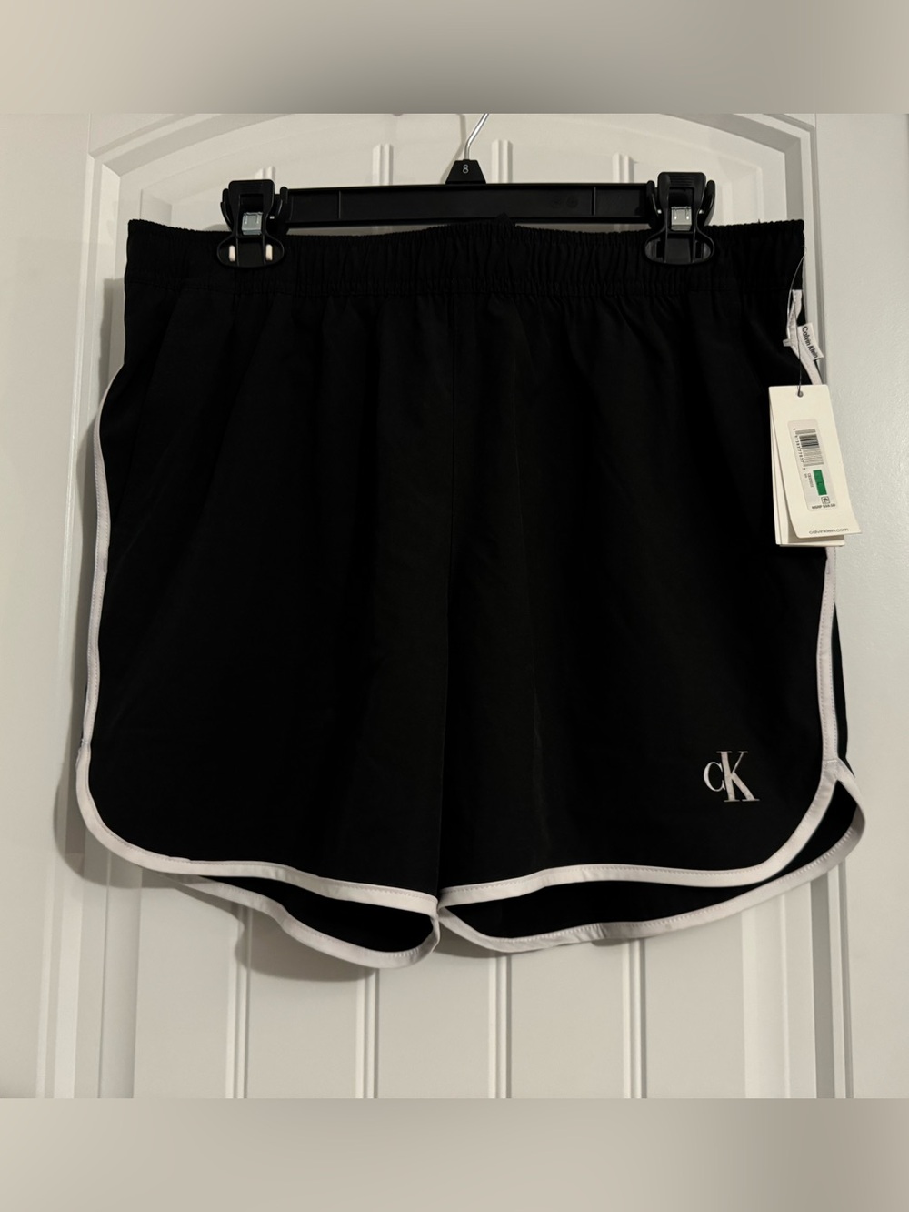 Cool Calvin Klein Performance size L black drawstring UPF 40+ swim shorts new